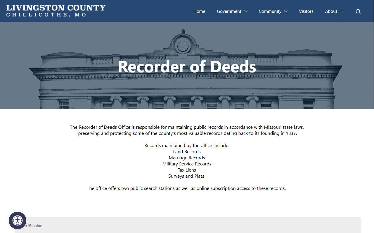 Livingston County Circuit Clerk records Recorder of Deeds distinction