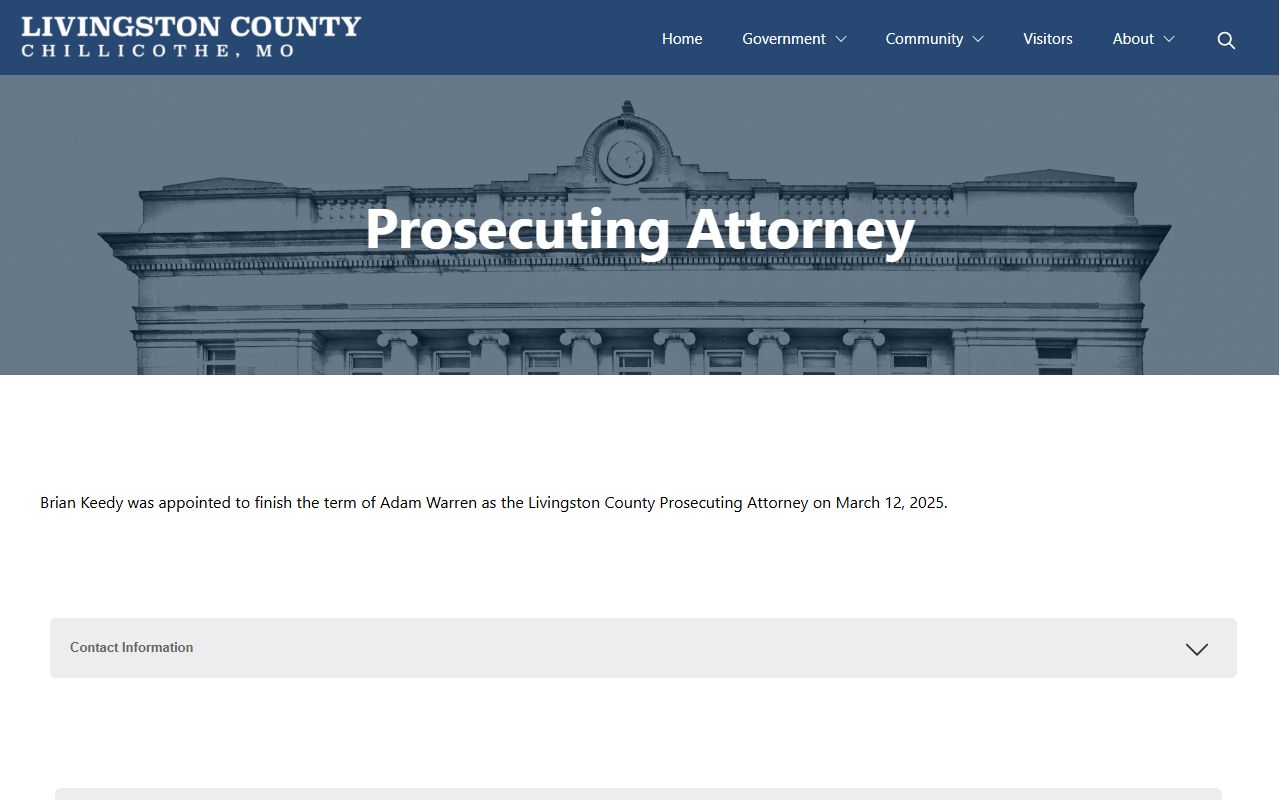 Livingston County criminal court records Prosecuting Attorney page